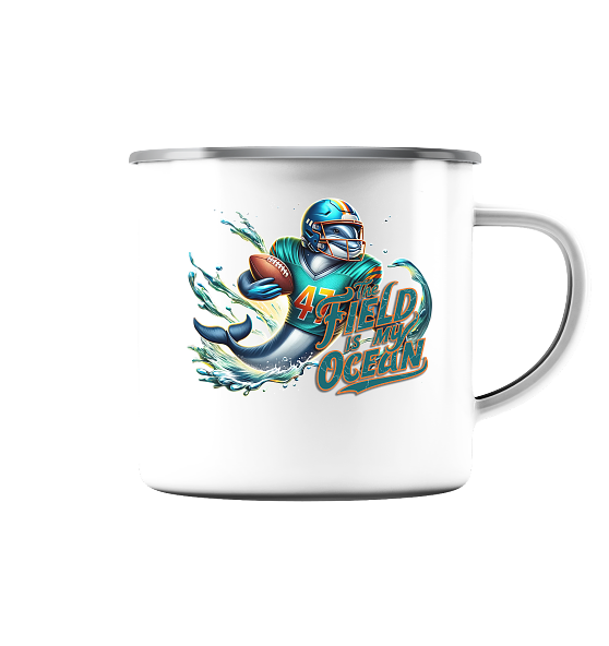 The Field is my Ocean - Enamel Mug (Silver)