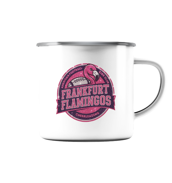 Frankfurt Flamingos - Enamel Mug (Silver)
