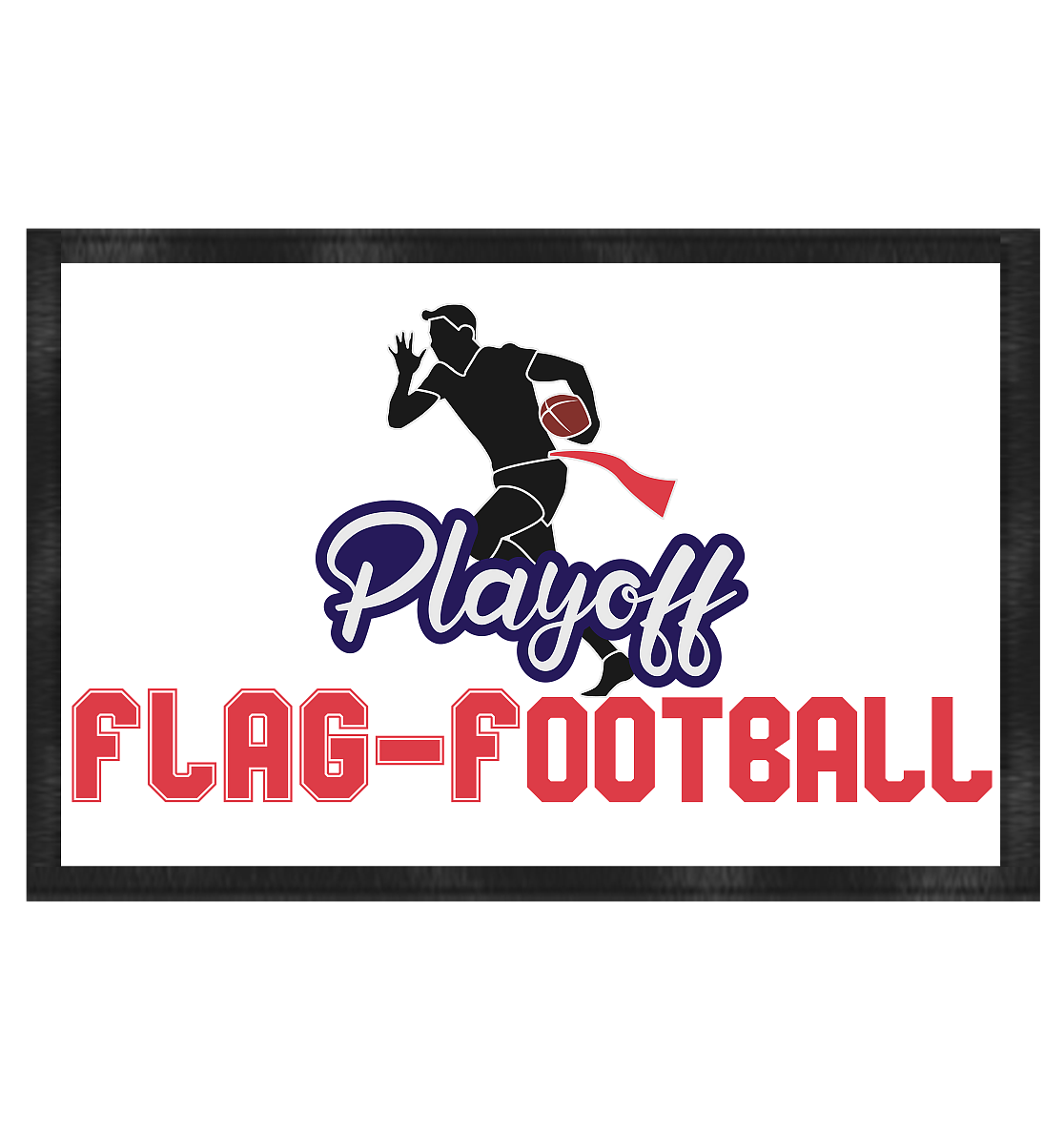 Playoff Flag Football  Men red - Fußmatte 60x40cm