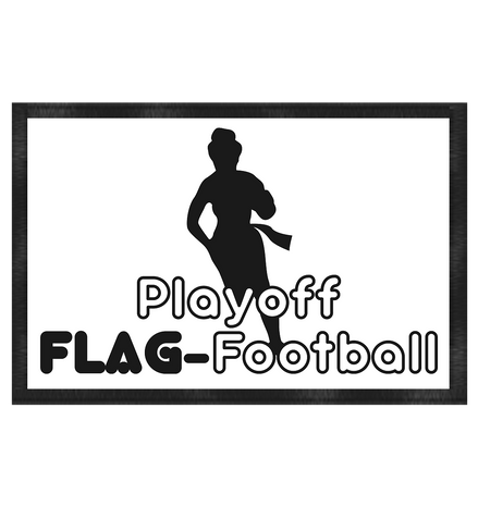Playoff Flag Football  Women black  - Fußmatte 60x40cm