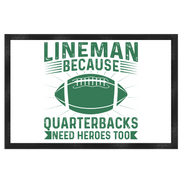 Lineman Heroes Green - Doormat 60x40cm