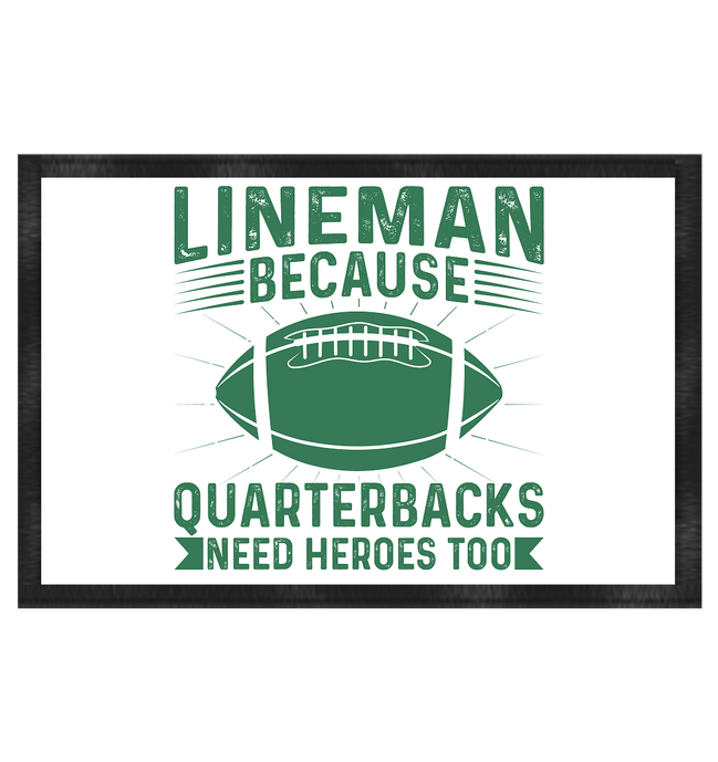 Lineman Heroes Green - Doormat 60x40cm