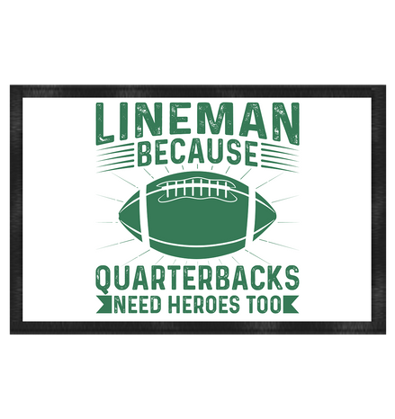 Lineman Heroes Green - Fußmatte 60x40cm