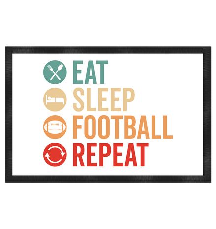 Eat Sleep Football Repeat - Fußmatte 60x40cm