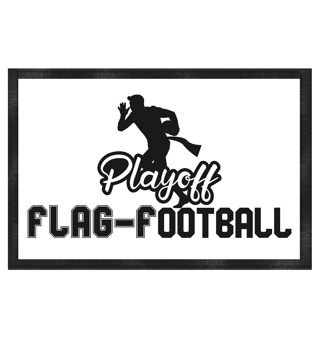 Playoff Flag Football Men Black - Doormat 60x40cm