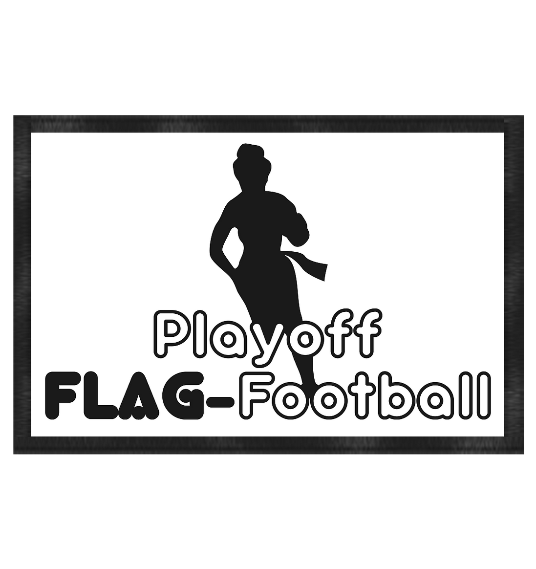 Playoff Flag Football Women Black - Doormat 60x40cm