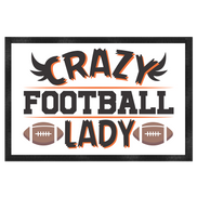 Crazy Football Lady - Doormat 60x40cm