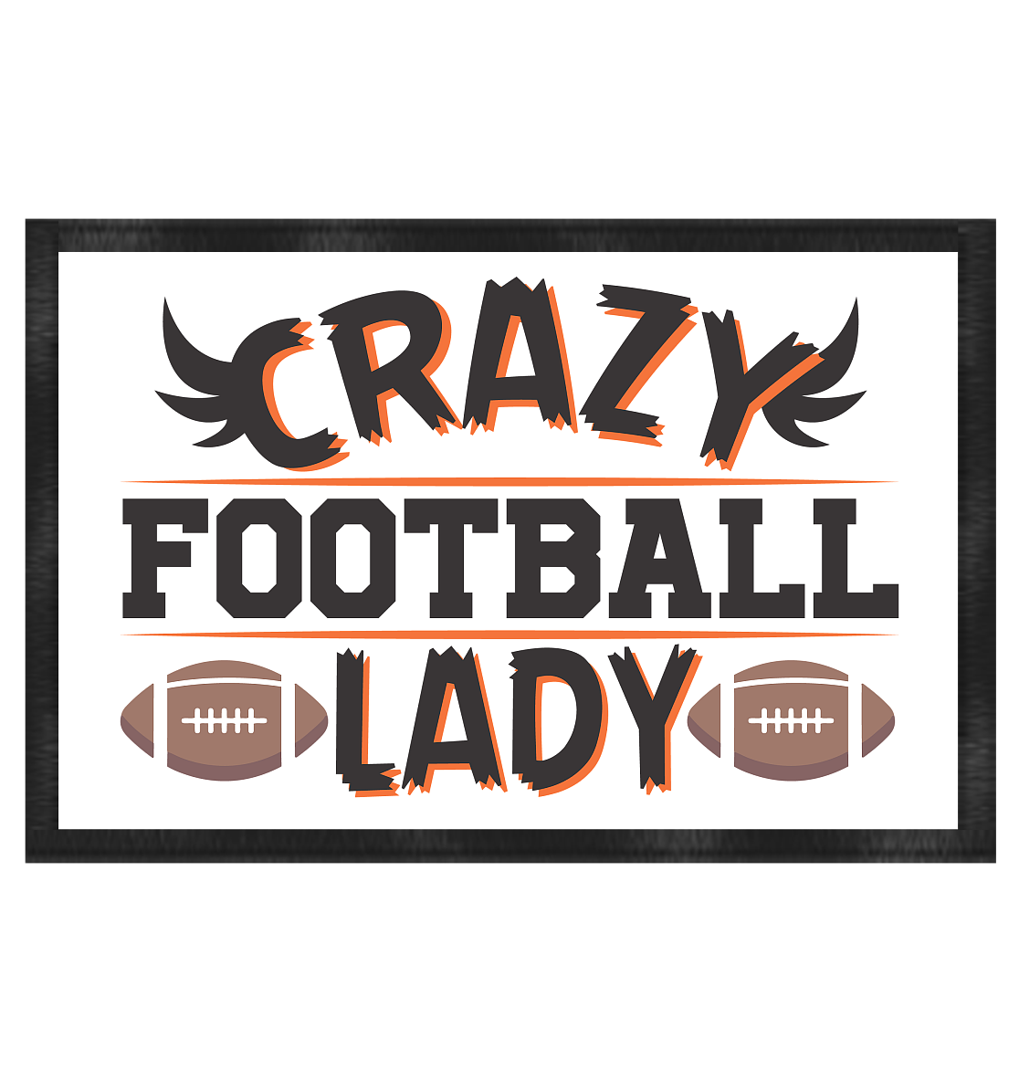 Crazy Football Lady - Doormat 60x40cm
