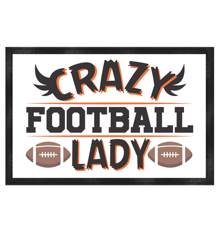 Crazy Football Lady - Fußmatte 60x40cm