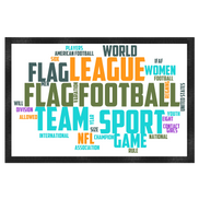 Flag Football Word Bubble - Doormat 60x40cm