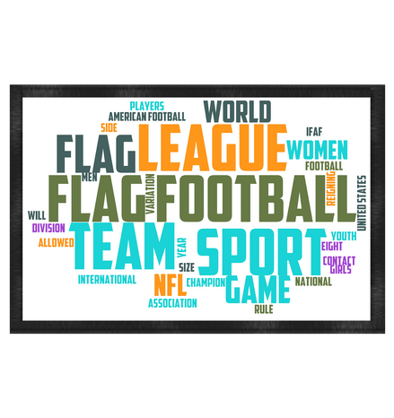 Flag Football Word Bubble - Fußmatte 60x40cm