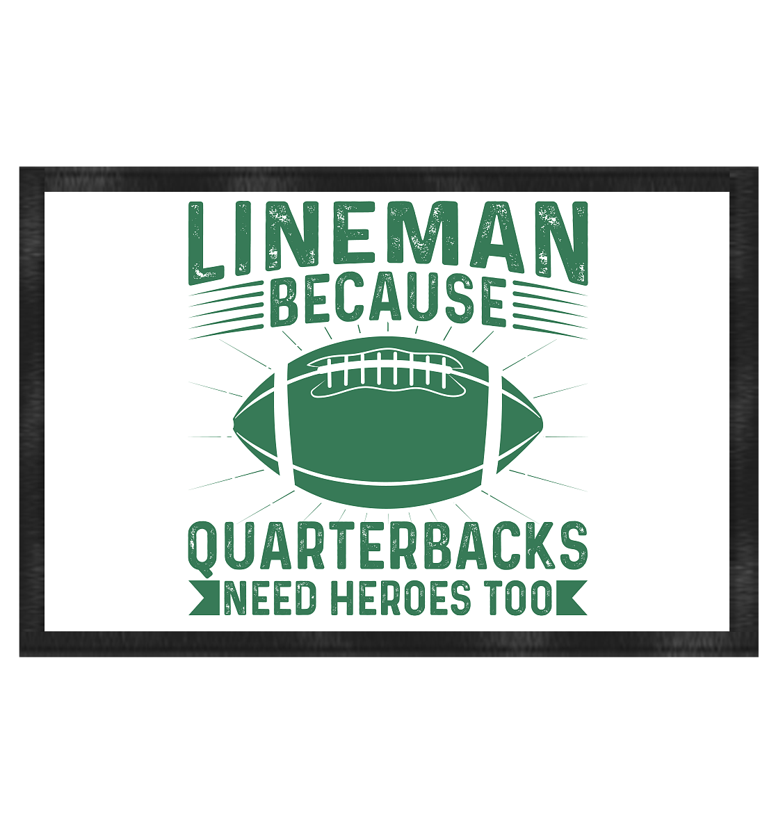 Lineman Heroes Green - Doormat 60x40cm