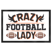 Crazy Football Lady - Doormat 60x40cm