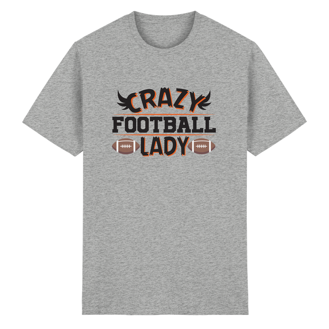 Crazy Football Lady - Heavy Cotton T-Shirt