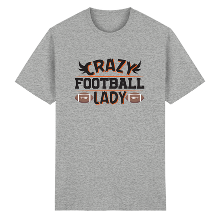 Crazy Football Lady - Heavy Cotton T-Shirt
