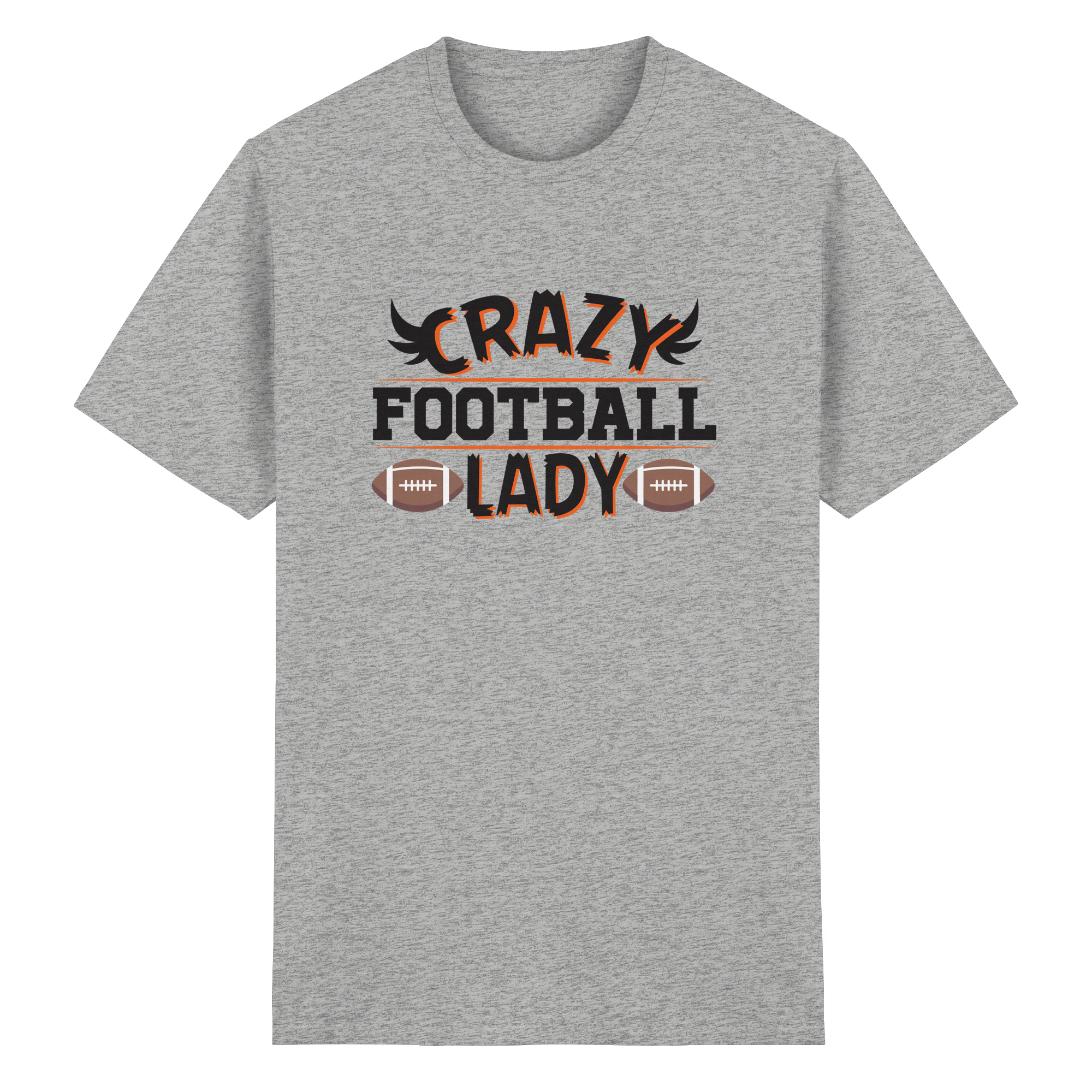 Crazy Football Lady - Heavy Cotton T-Shirt