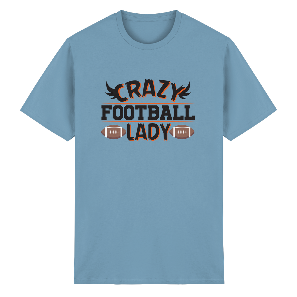 Crazy Football Lady - Heavy Cotton T-Shirt