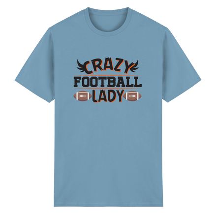 Crazy Football Lady - Heavy Cotton T-Shirt