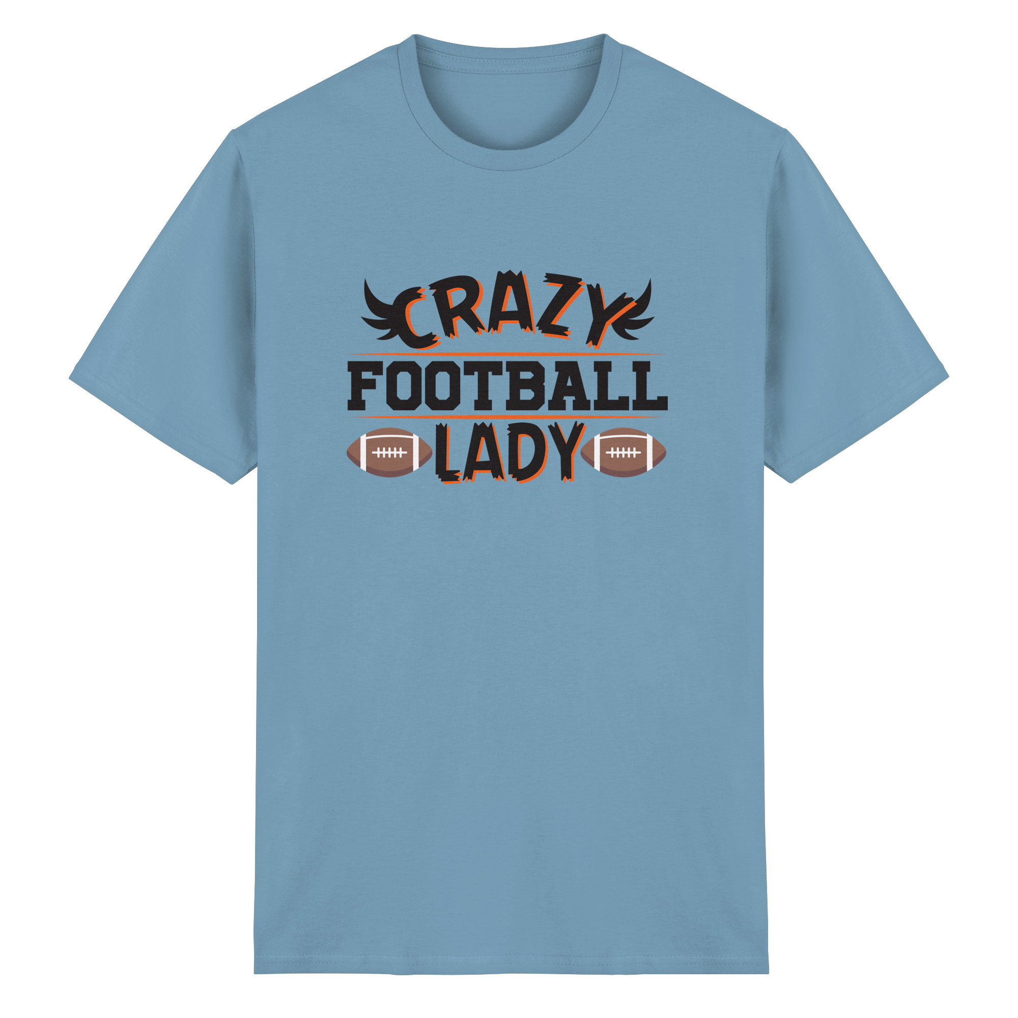Crazy Football Lady - Heavy Cotton T-Shirt