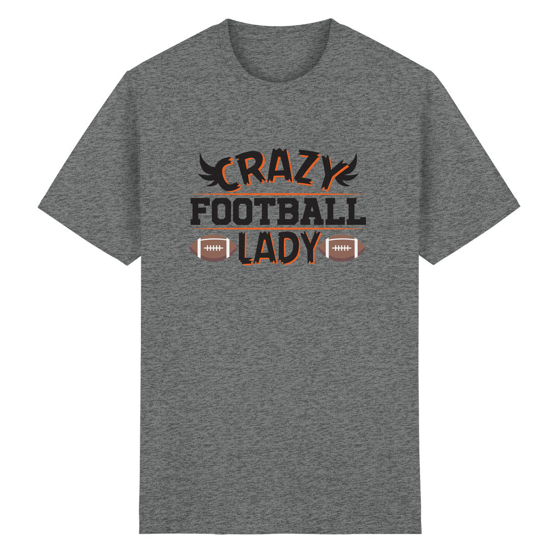 Crazy Football Lady - Heavy Cotton T-Shirt
