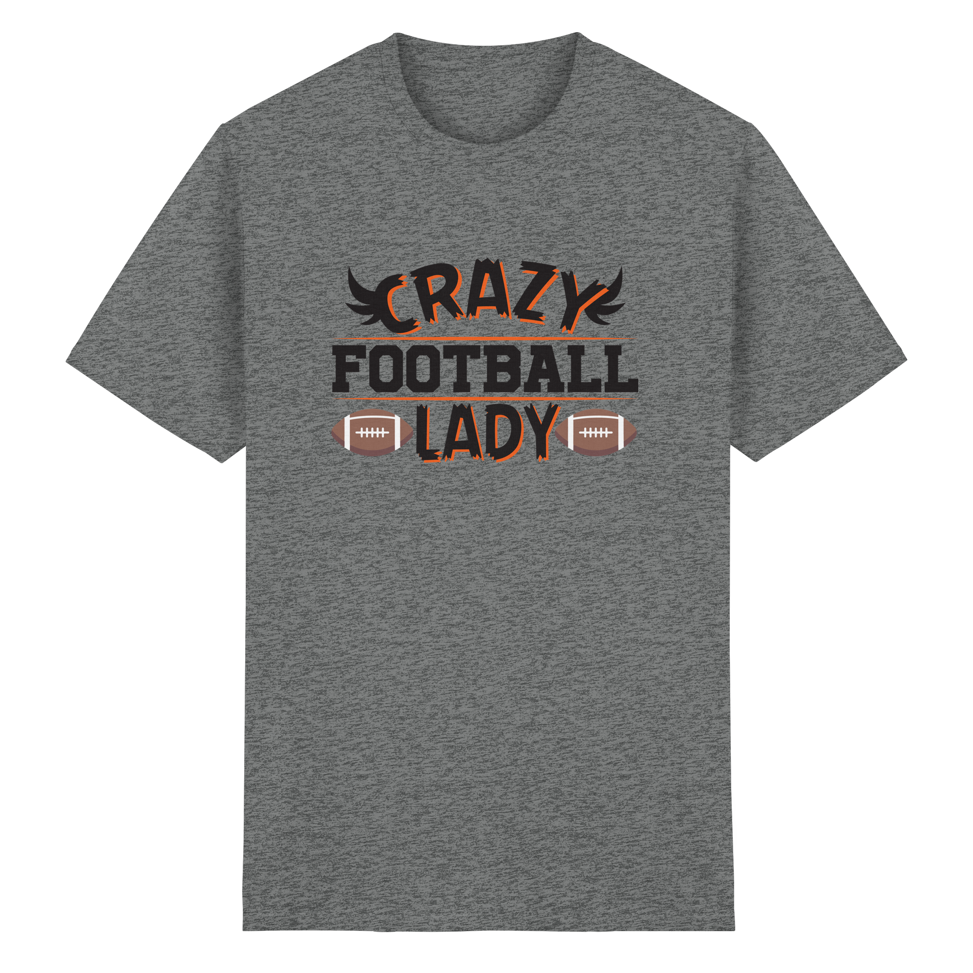 Crazy Football Lady - Heavy Cotton T-Shirt