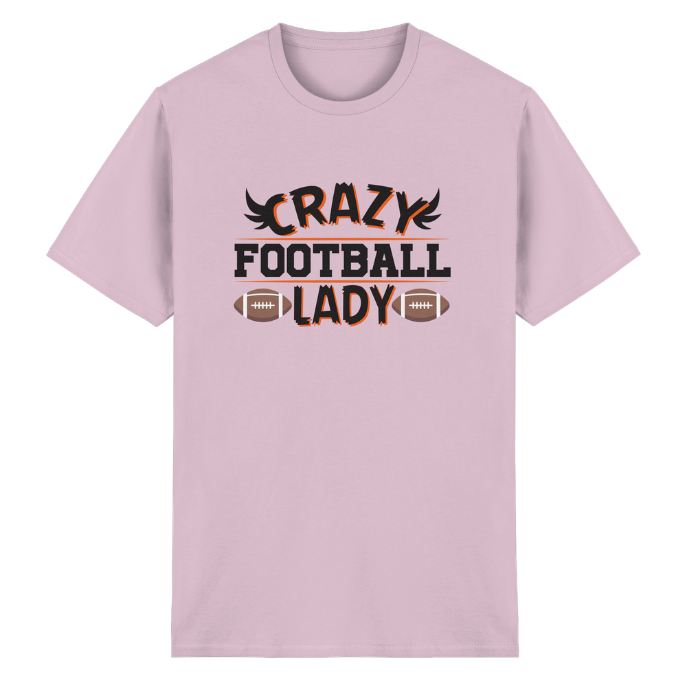 Crazy Football Lady - Heavy Cotton T-Shirt