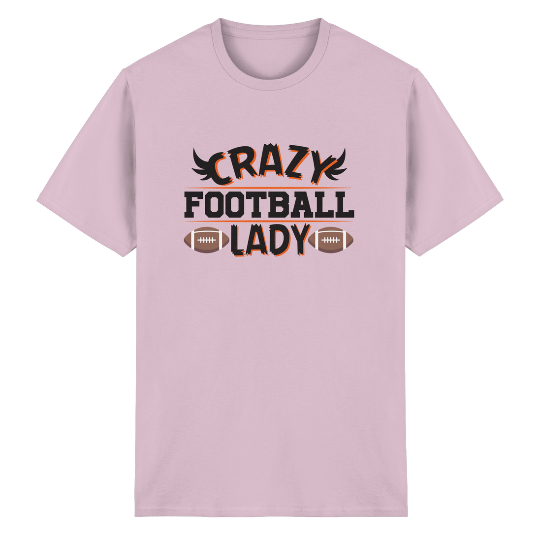 Crazy Football Lady - Heavy Cotton T-Shirt