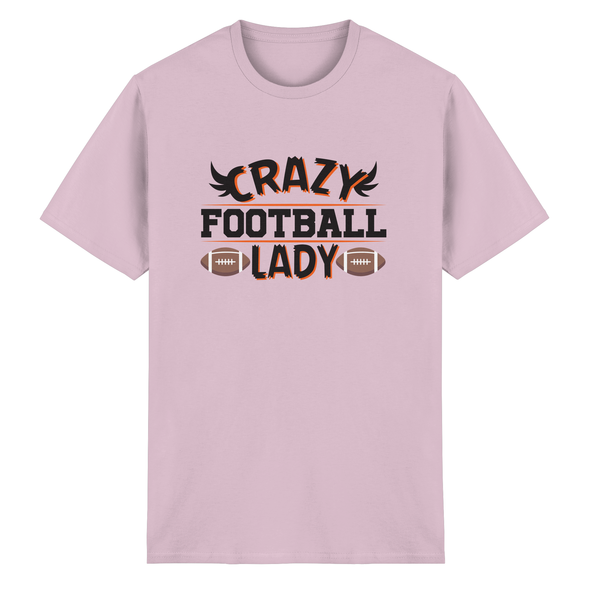 Crazy Football Lady - Heavy Cotton T-Shirt
