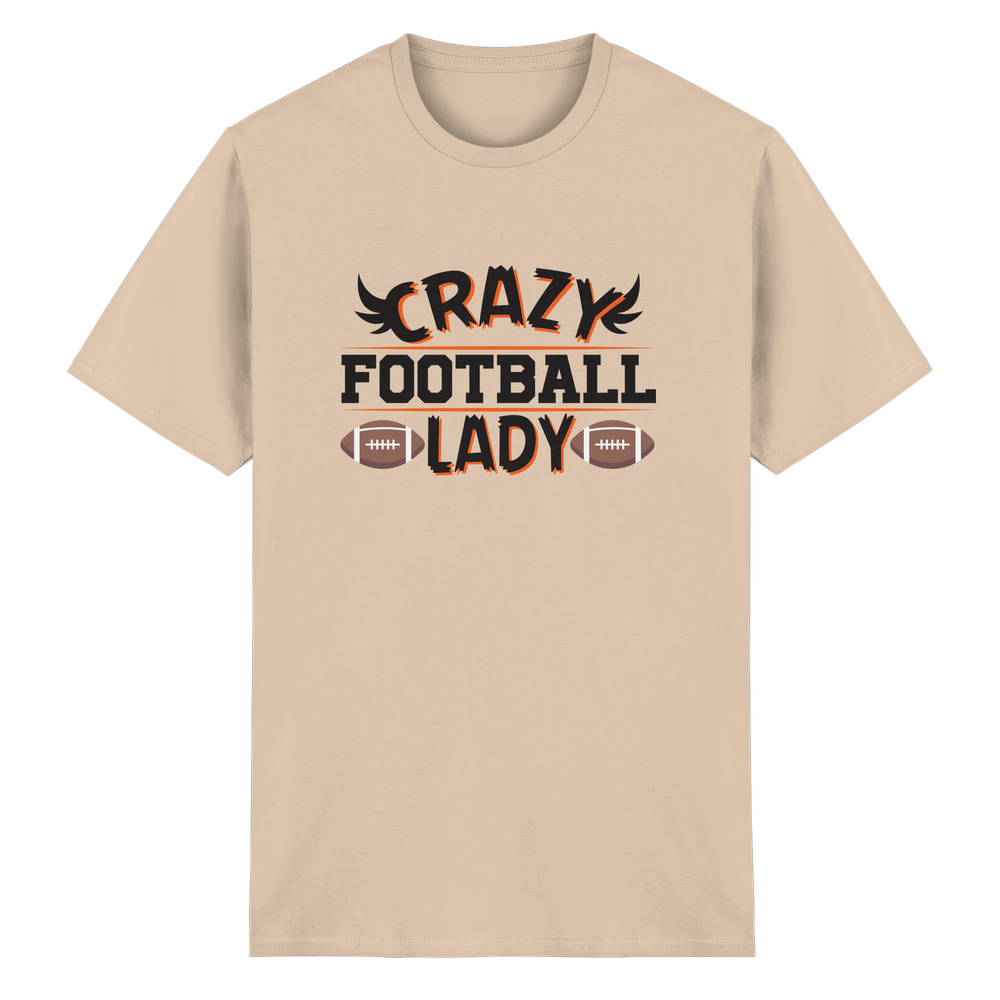Crazy Football Lady - Heavy Cotton T-Shirt