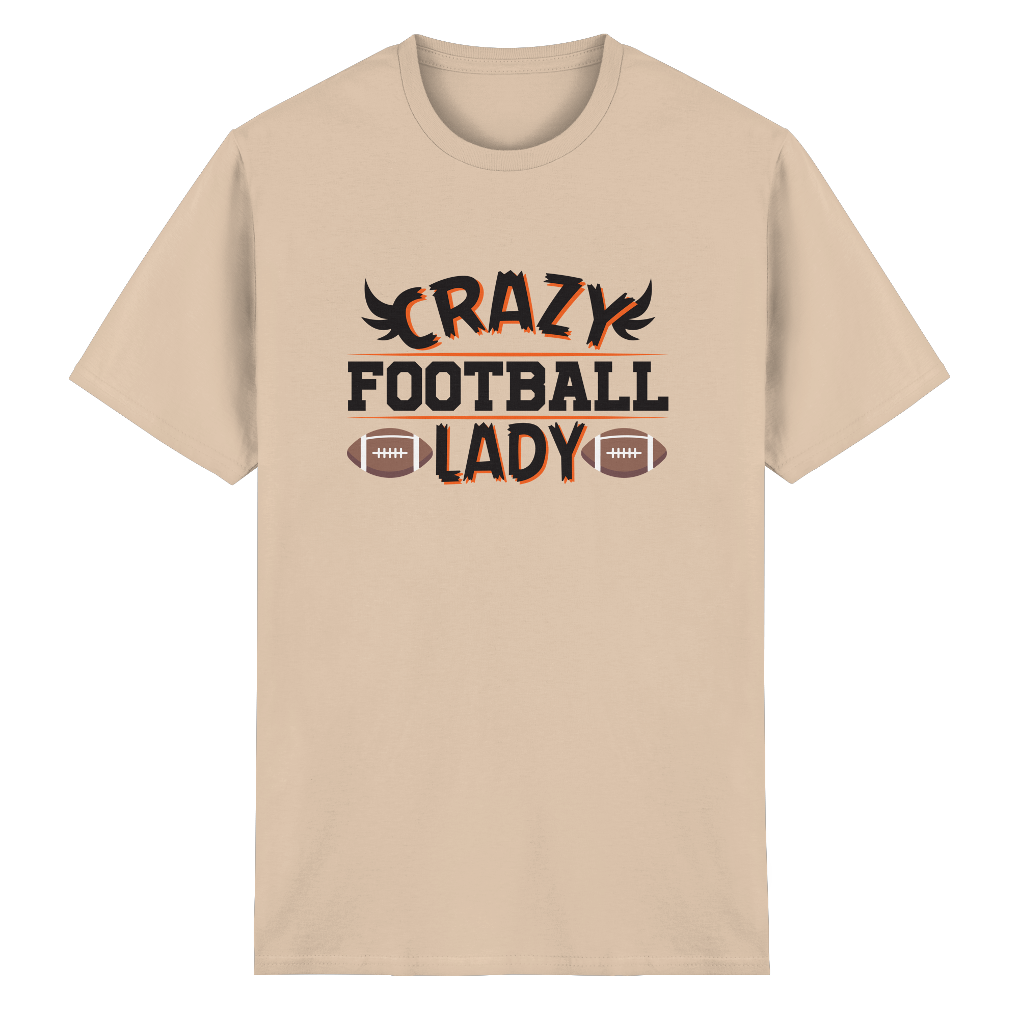 Crazy Football Lady - Heavy Cotton T-Shirt
