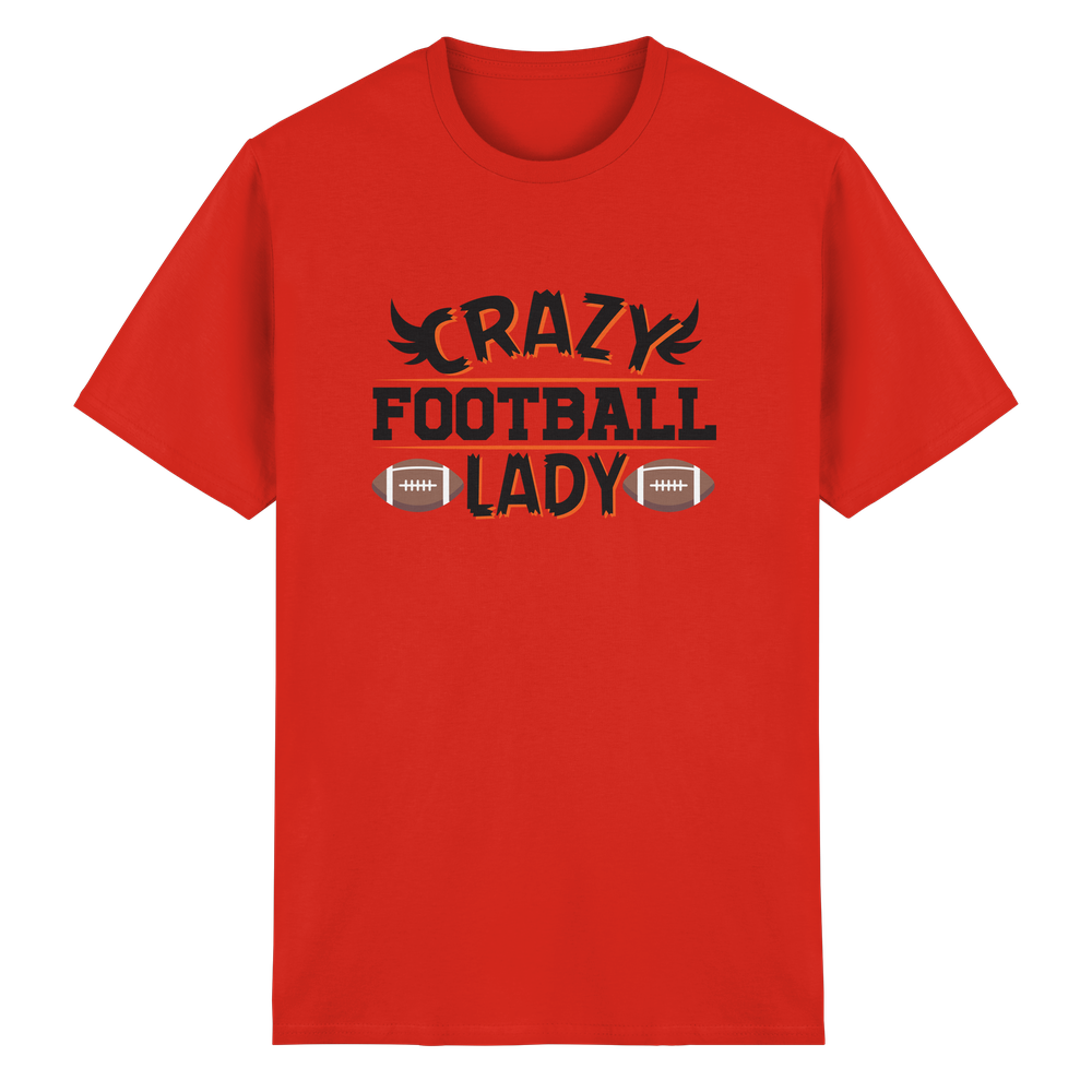 Crazy Football Lady - Heavy Cotton T-Shirt