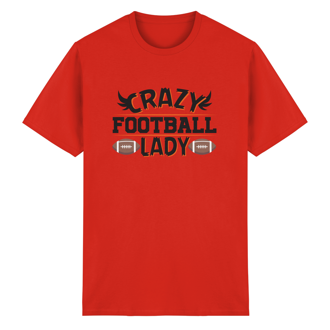 Crazy Football Lady - Heavy Cotton T-Shirt
