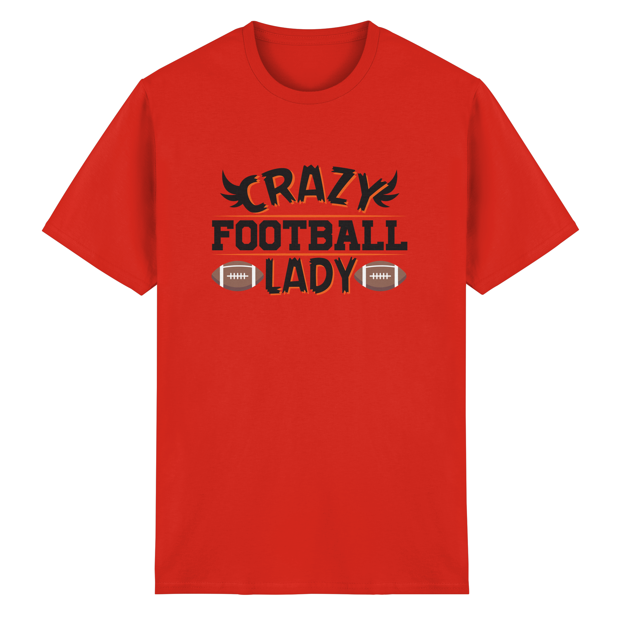 Crazy Football Lady - Heavy Cotton T-Shirt
