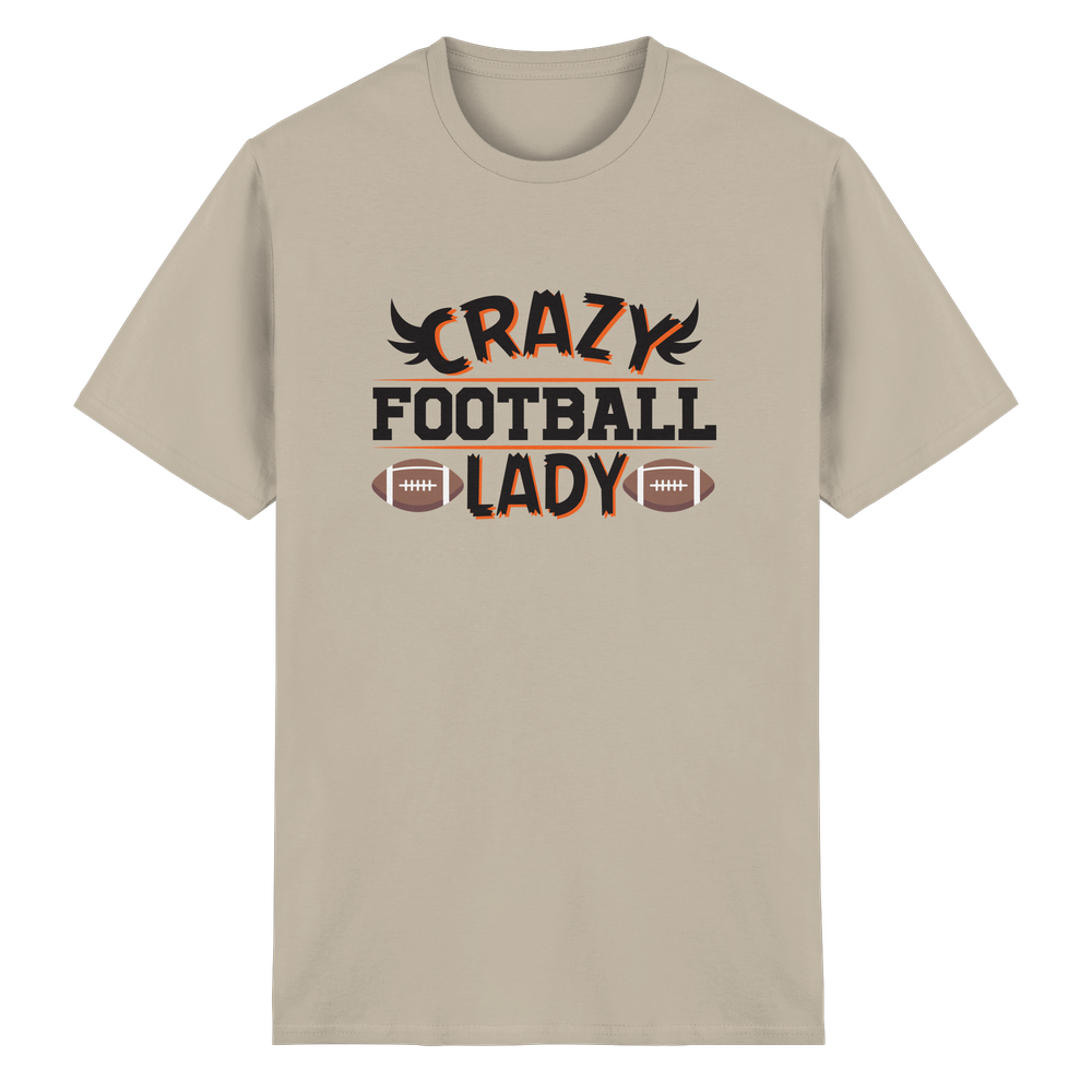 Crazy Football Lady - Heavy Cotton T-Shirt