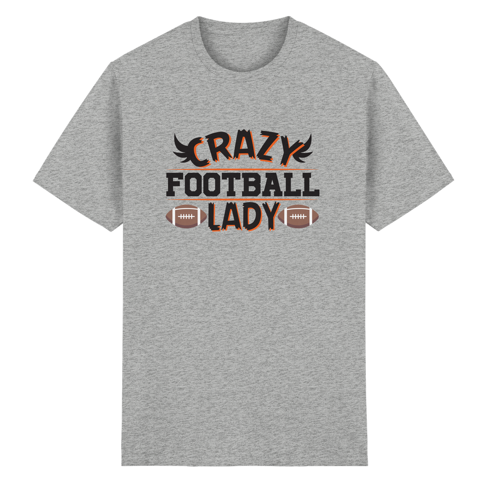 Crazy Football Lady - Heavy Cotton T-Shirt