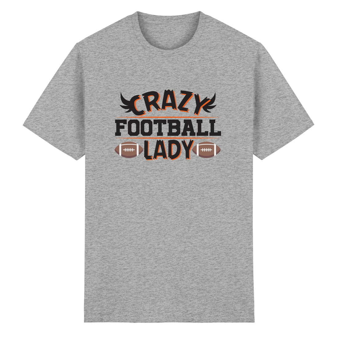 Crazy Football Lady - Heavy Cotton T-Shirt