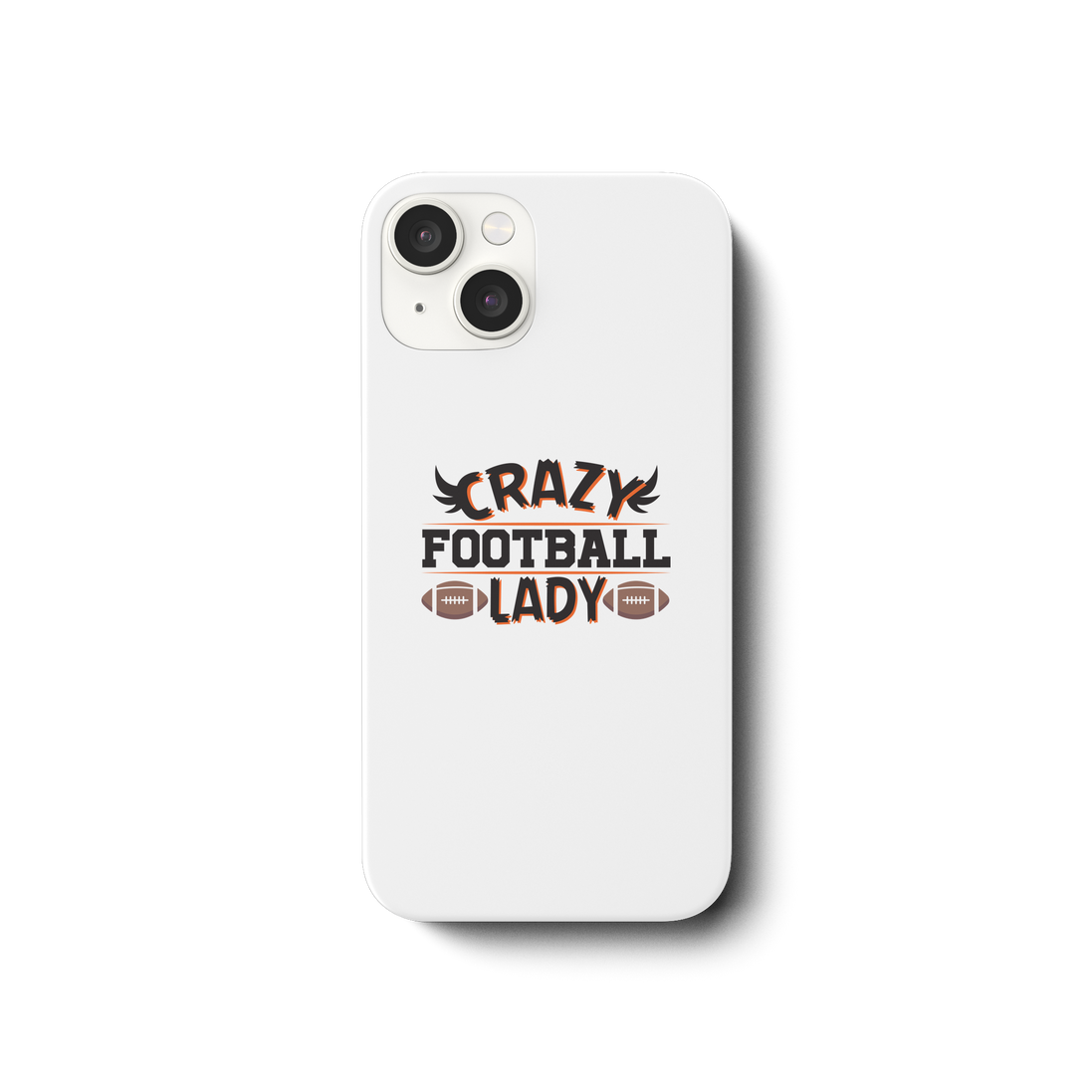 Crazy Football Lady - iPhone 14 Handyhülle