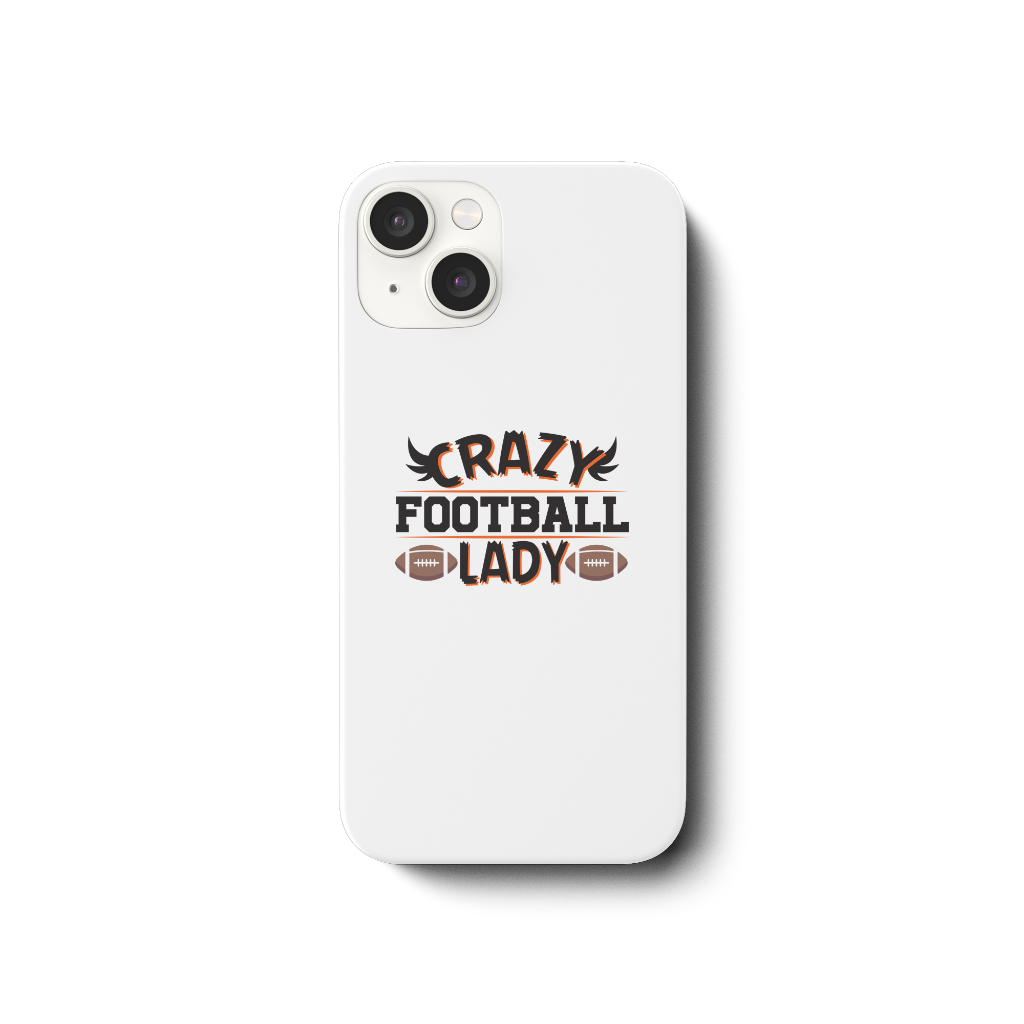 Crazy Football Lady - iPhone 14 Handyhülle