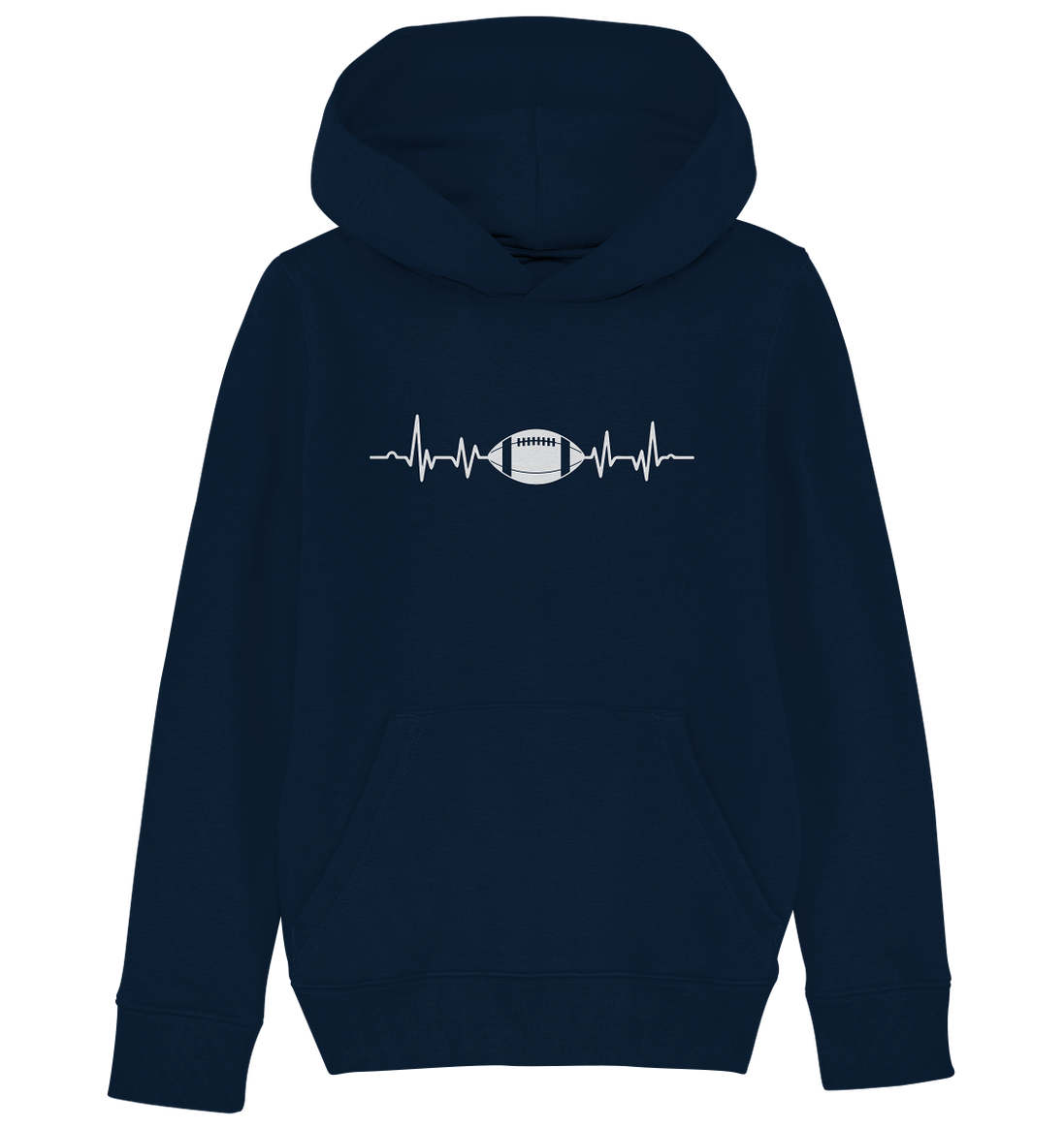 Football Heartbeat - Kids Organic Hoodie