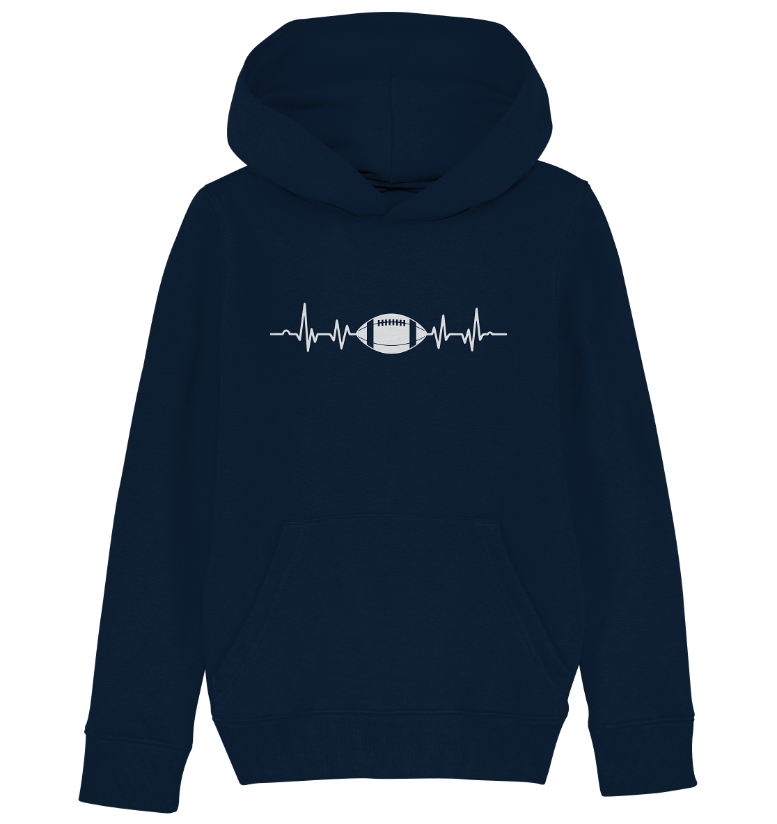 Football Heartbeat - Kids Organic Hoodie