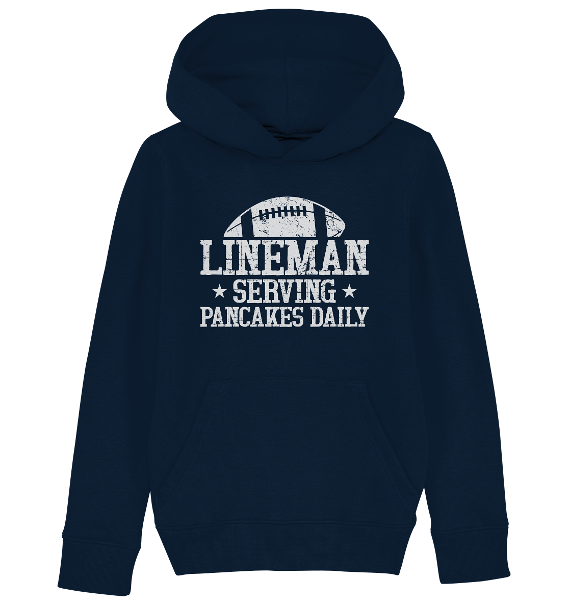 Lineman Serving Pancakes - Kids Organic Hoodie