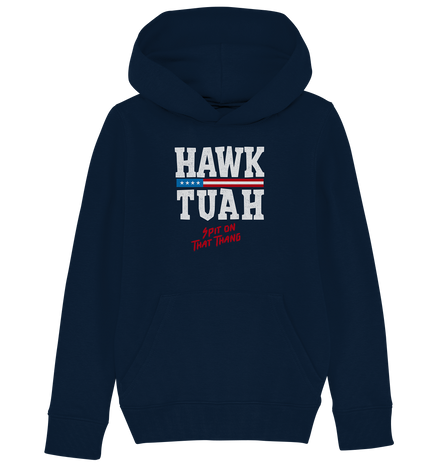 Hawk Tuah White  - Kids Organic Hoodie