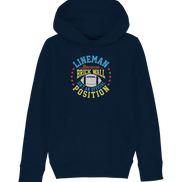Lineman Brick Wall - Kids Organic Hoodie