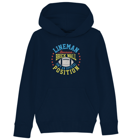 Lineman Brick Wall - Kids Organic Hoodie