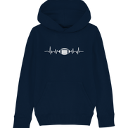 Football Heartbeat - Kids Organic Hoodie