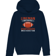 Lineman Quarterback Heroes - Kids Organic Hoodie