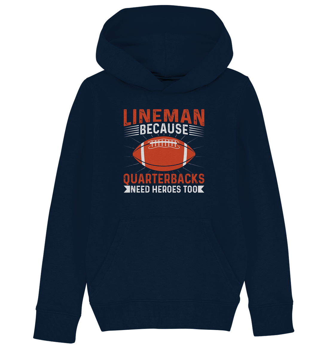 Lineman Quarterback Heroes - Kids Organic Hoodie