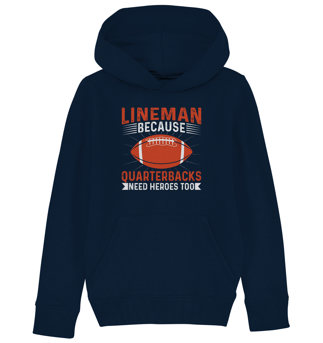 Lineman Quarterback Heroes - Kids Organic Hoodie