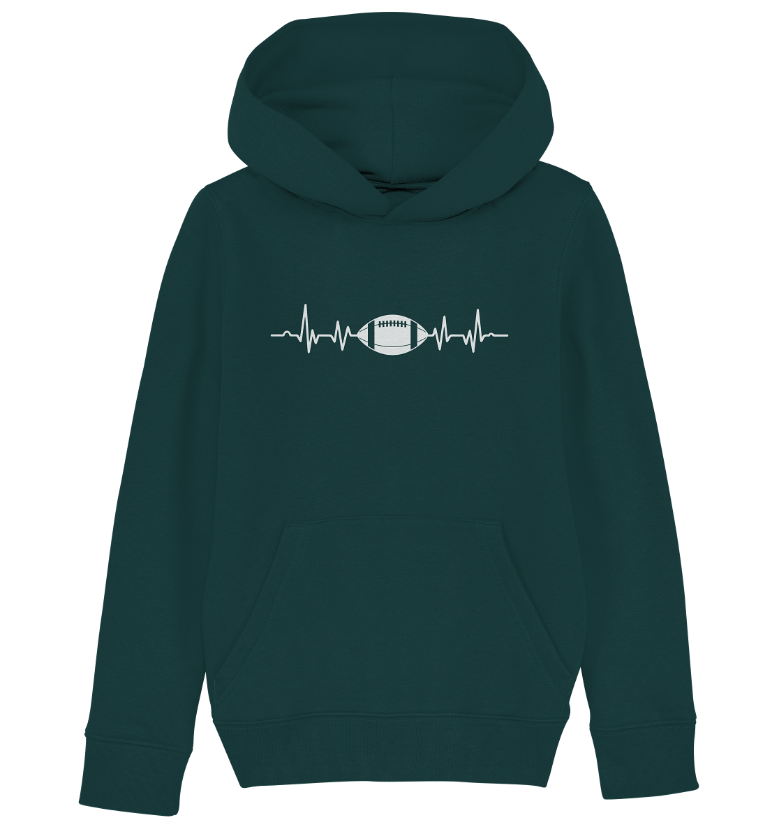 Football Heartbeat - Kids Organic Hoodie