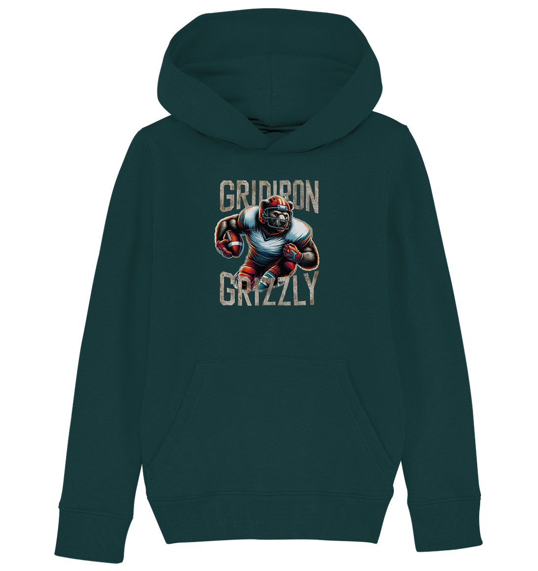 Gridiron Grizzly - Kids Organic Hoodie